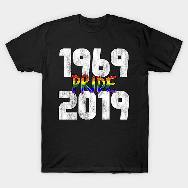 1969-2019 50th Pride Anniversary T-Shirt by wheedesign